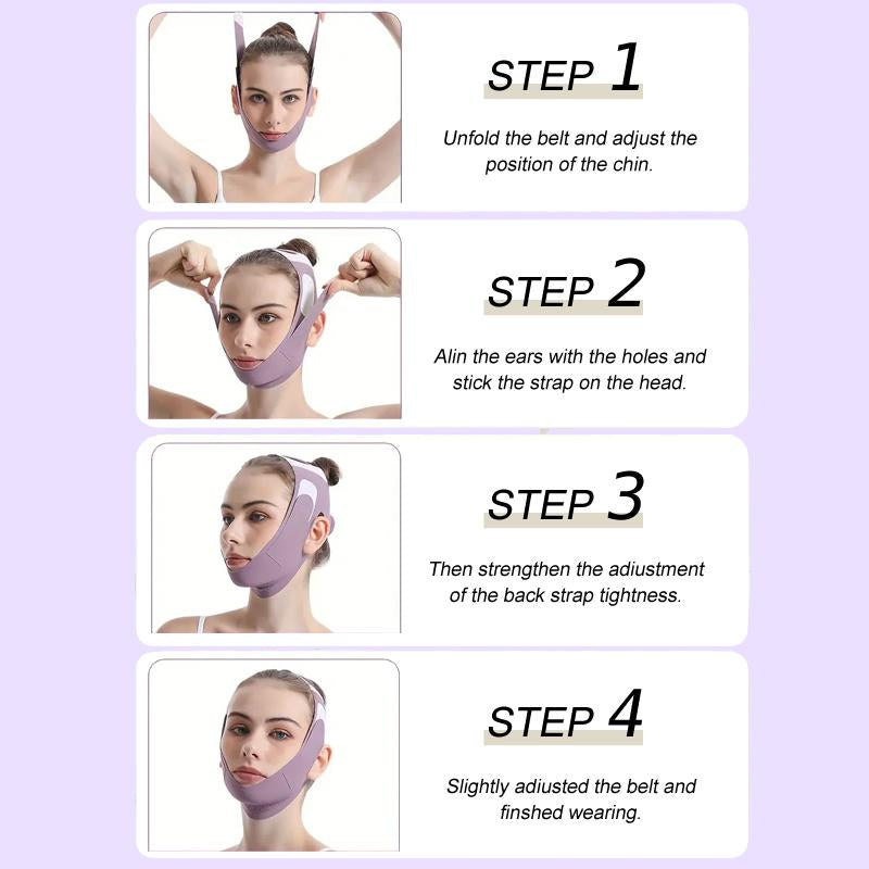 1PCS Summer V Line Face Lifting Strap, Neck Lift Jaw Tightening Exerciser, Face Lift Tape Remover, Jaw Line Sculptor Eliminator, Mask Shaper for Jawline, Chin Strap for Sleeping, Double Chin Reducer for Women