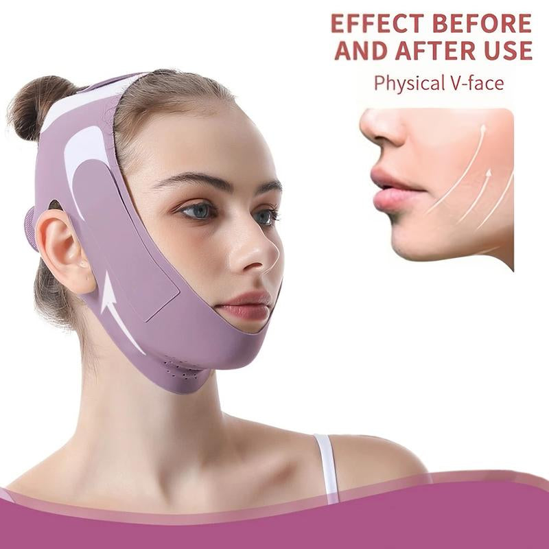 1PCS Summer V Line Face Lifting Strap, Neck Lift Jaw Tightening Exerciser, Face Lift Tape Remover, Jaw Line Sculptor Eliminator, Mask Shaper for Jawline, Chin Strap for Sleeping, Double Chin Reducer for Women